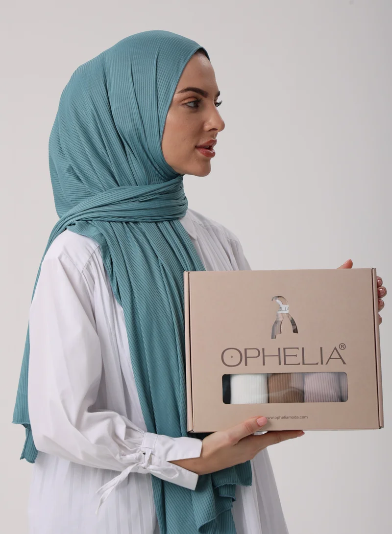 Ophelia  Premium Jersey Hijab for Women (6 Pieces per Pack) – Different Colors – Soft Stretchy Breathable Non-Slip Everyday Headscarf Set for Women | Best Price UAE